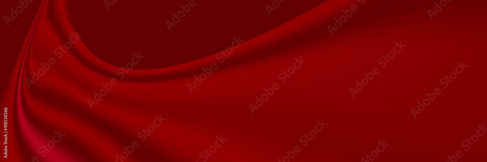 Abstract vector purple wave silk or satin fabric on red background for grand opening ceremony or other occasion 