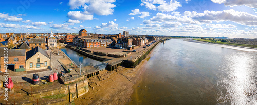 Canvas Print An aerial view of King's Lynn, a seaport and market town in Norfolk, England