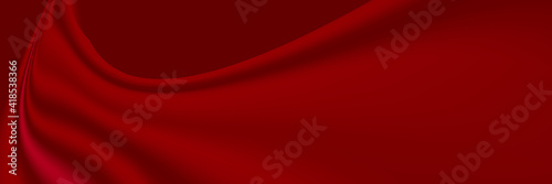 Abstract vector purple wave silk or satin fabric on red background for grand opening ceremony or other occasion 