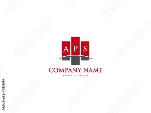 APS Logo Letter Design For Business photo
