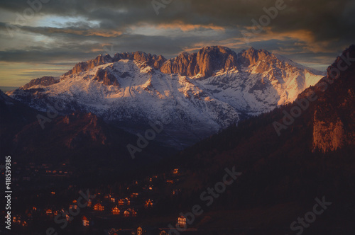 Presolana, Alpi Orobiche, Mountain sun set, mountain landscape