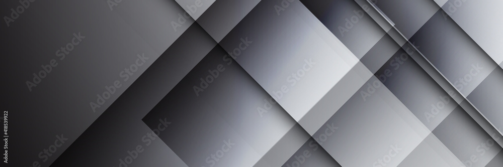 Abstract grey gray black silver bronze background for wide banner. Grey and black glossy stripes abstract tech corporate background. Vector wide banner design Abstract grey gray black silver bronze background for wide banner. Grey and black glossy stripes abstract tech corporate background. Vector wide banner design