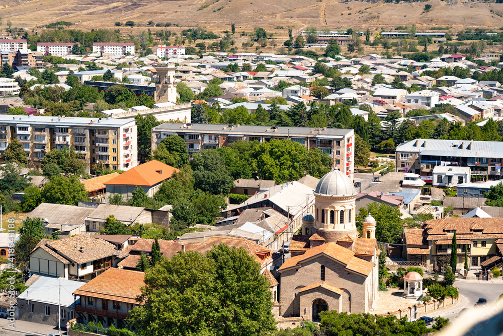 View of the city of Gori from the mountain, Georgia