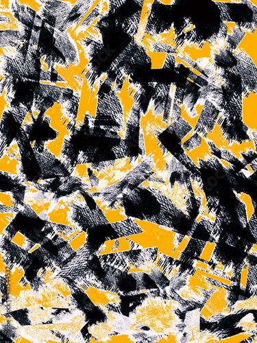 Painting brush texture decoration with art acrylic poster design. Abstract art background with watercolor stain elements. Digital art illustration