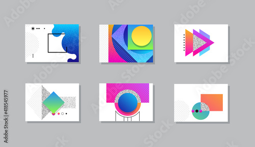 Covers templates set with graphic geometric elements. Applicable for brochures, posters, covers and banners. Vector illustrations. Free Download Covers templates set with graphic geometric elements. Applicable for brochures, posters, covers and banners. Vector illustrations. - GFXLoad