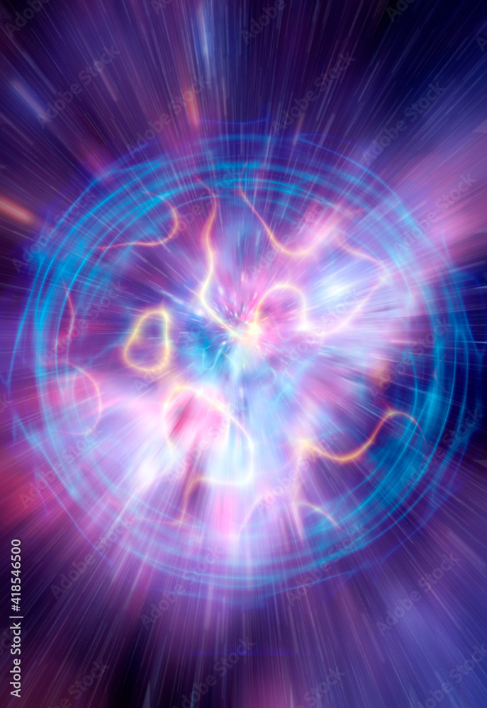 Obraz premium magic mystic mystical background in purple tonality