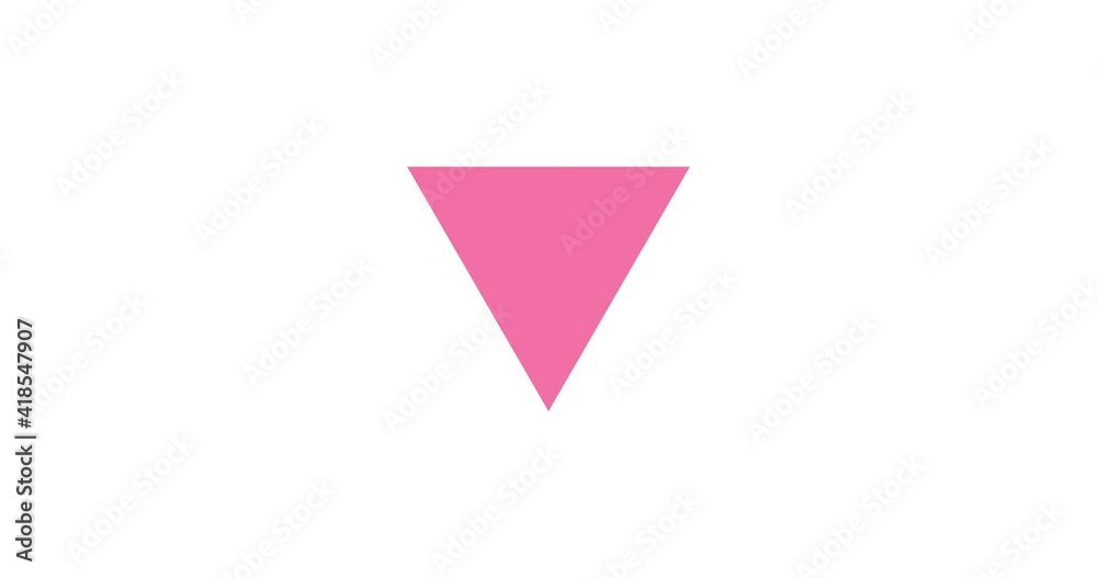 Animation of liquid appearance of bright multicolored triangles on a white background. Orange, yellow, pink, blue, green triangles. Frame-by-frame animation for triangular logo, text, title of your vi Animation of liquid appearance of bright multicolored triangles on a white background. Orange, yellow, pink, blue, green triangles. Frame-by-frame animation for triangular logo, text, title of your vi