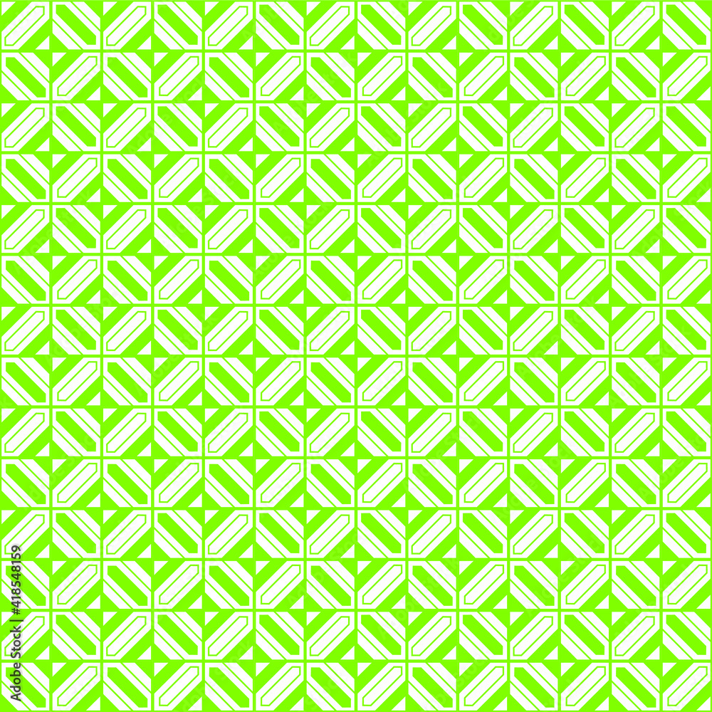 Abstract seamless pattern made with lines and shapes, green background, perfect for wallpaper, background fills, card, banners Abstract seamless pattern made with lines and shapes, green background, perfect for wallpaper, background fills, card, banners