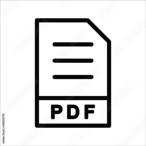 Major file format vector icon illustration. linear style sign for mobile concept and web design. Symbol, logo on white background.