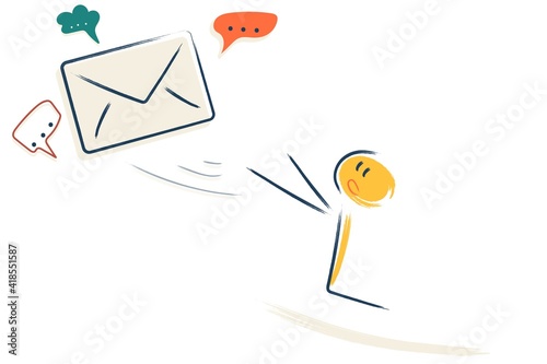 sent letter dialogue correspondence speed email abstraction