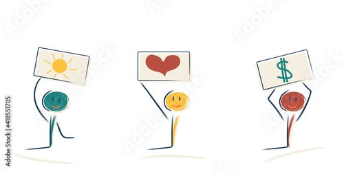 money love happiness choice life success abstraction