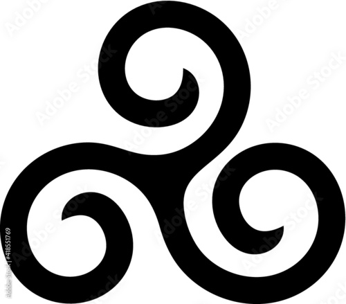 Vector illustration of the Triskelion Celtic sign