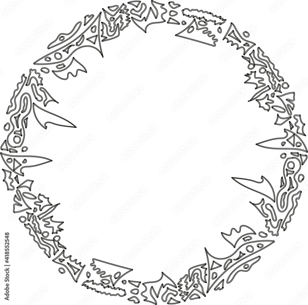 An abstract pattern of rounded shapes for design. An abstract pattern of rounded shapes for design.