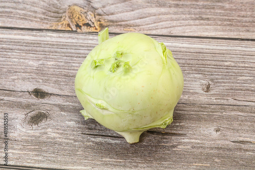 Vegan cuisine - raw kohlrabi cabbage photo