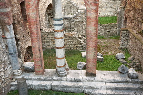 Brescia, Italy - August 22, 2020 : View of Piazza del Foro photo