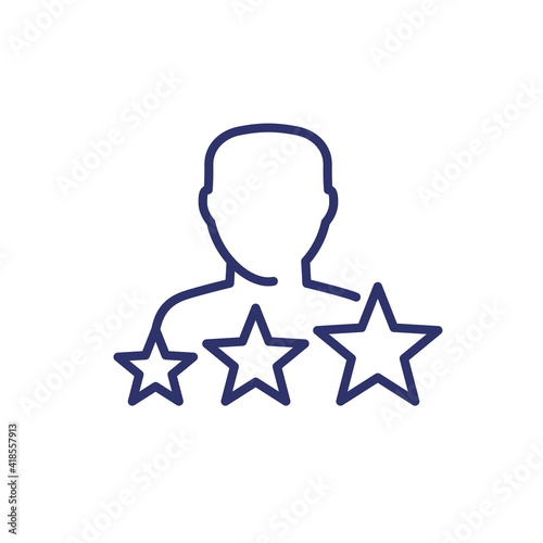 experience line icon on white