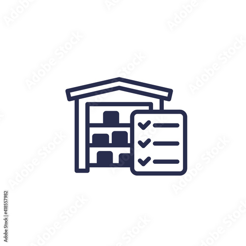 inventory, warehouse and logistics icon