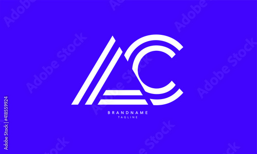 Alphabet letters Initials Monogram logo AC, CA, A and C