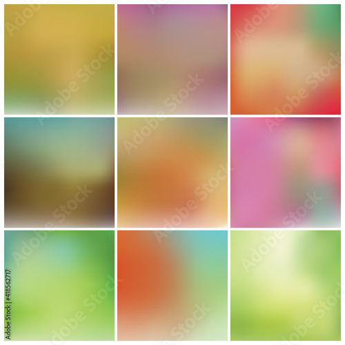 Blurred abstract backgrounds set