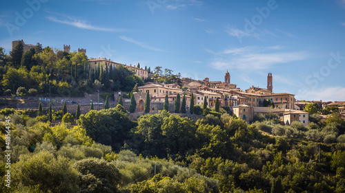 Panoramic view of Montalcino, Tuscany, Italy