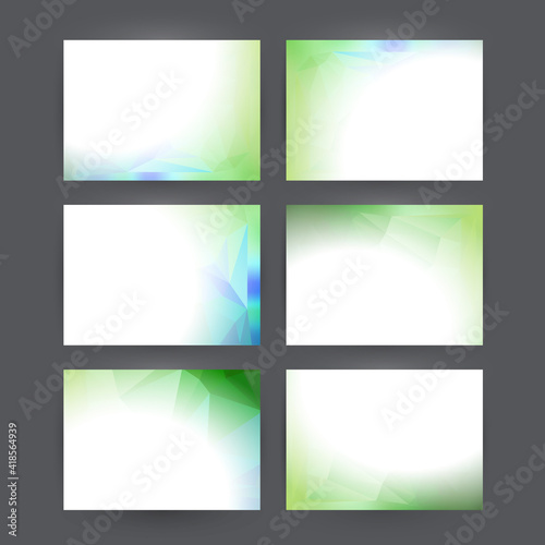 Design elements presentation template. Set horisontal banners purple background, backdrop glow light effect. Vector illustration EPS 10 for web buttons template, business card layout, website element
