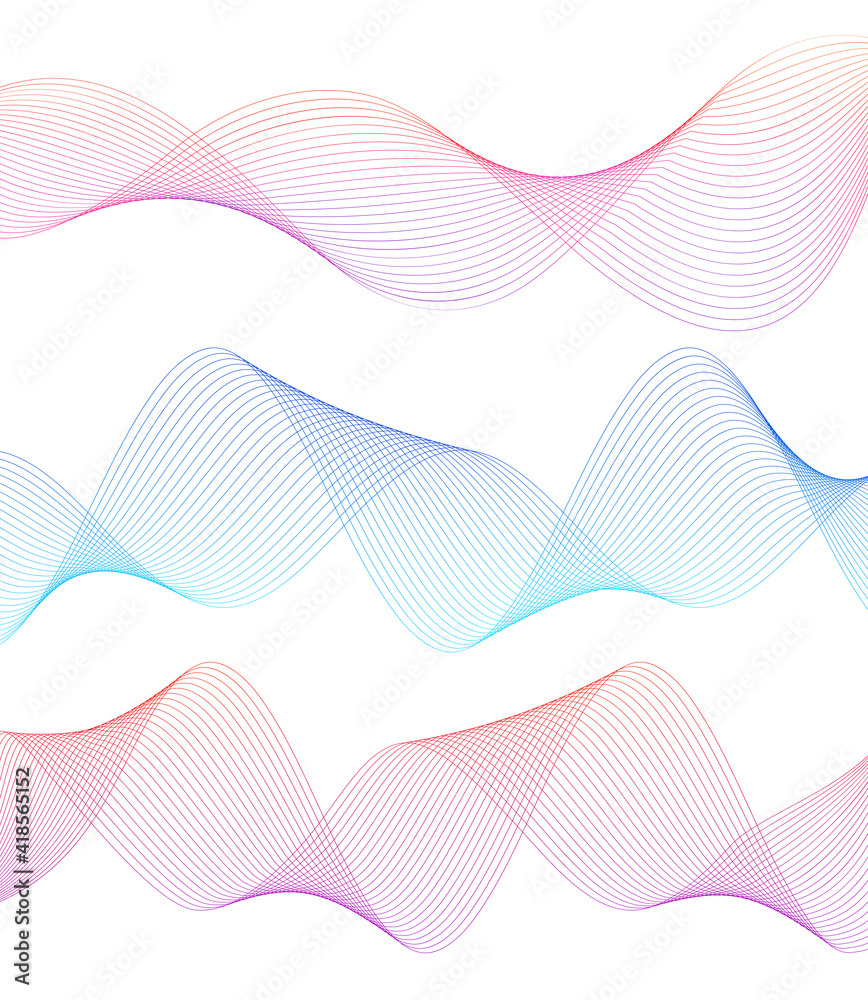 Design elements. Wave of many gray lines. Abstract wavy stripes on white background isolated. Creative line art. Vector illustration EPS 10. Colourful shiny waves with lines created using Blend Tool Design elements. Wave of many gray lines. Abstract wavy stripes on white background isolated. Creative line art. Vector illustration EPS 10. Colourful shiny waves with lines created using Blend Tool