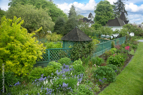 Garden at Deepwood city park in Salem, Oregon photo