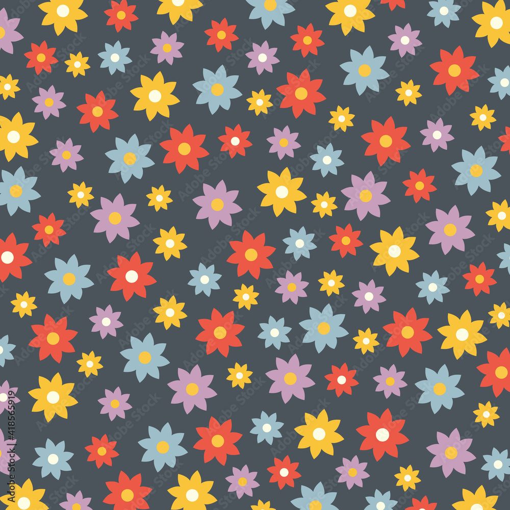 Retro flowers background