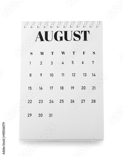 August desk calendar for pl...