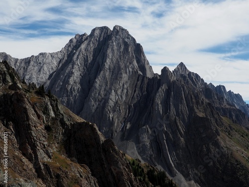 Opal Range at the summit of Grizzly peak at Kananaskis Alberta Canada OLYMPUS DIGITAL CAMERA