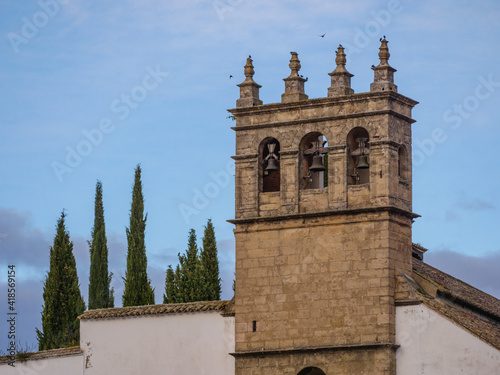 bell tower of the church, Iglesia de Padre Jesús, in Ronda, spain