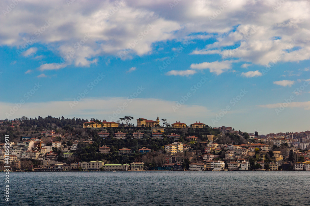 The view of the Bosphorus and old town of Istanbul, Turkey.