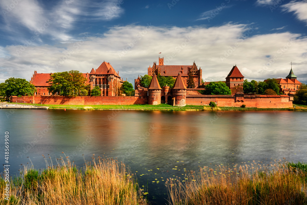 Castle at Malbork capital of the Teutonic Knights , the most powerful castle, Malbork, Poland, Europe Castle at Malbork capital of the Teutonic Knights , the most powerful castle, Malbork, Poland, Europe