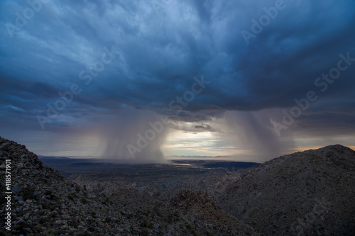 monsoon clouds over the mojave desert