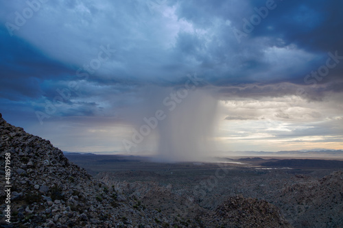 monsoon clouds over the mojave desert