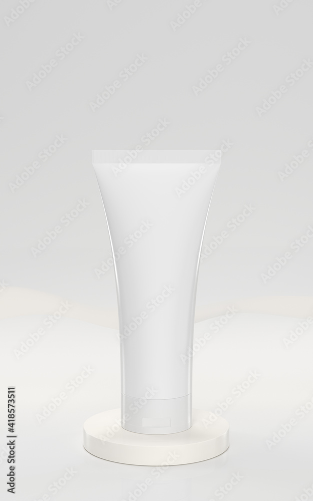 Blank cosmetic bottle with white background, 3d rendering. Blank cosmetic bottle with white background, 3d rendering.