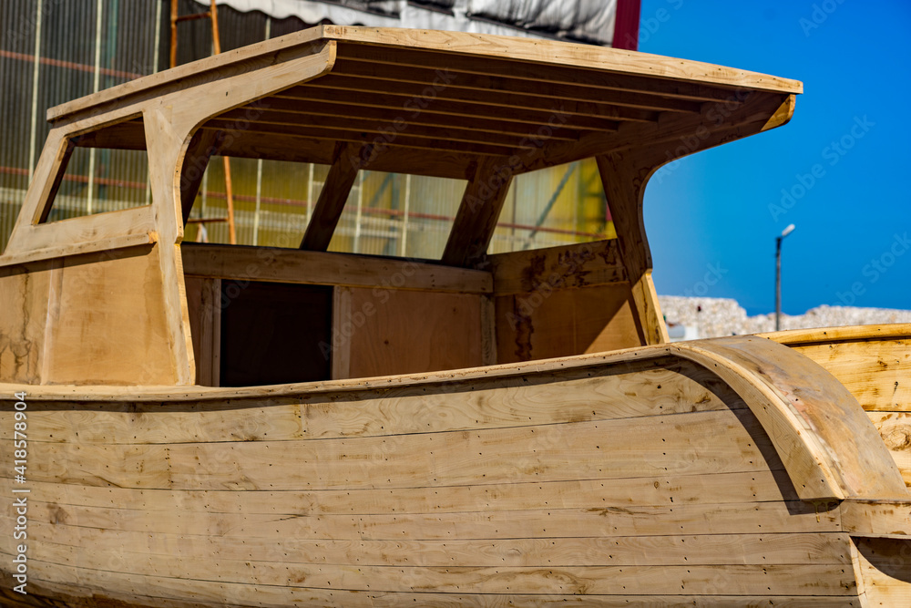 Obraz premium Wooden boat skeletons in the Western Black Sea. bartın province kurucaşile district