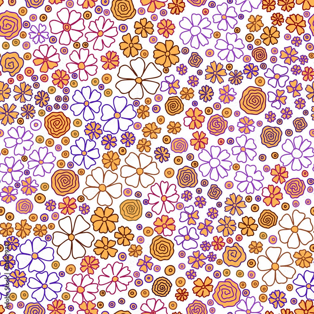 Cute floral pattern in the small flower. Ditsy print. Seamless vector texture. Elegant template for fashion prints.