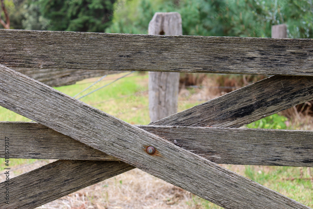 old timber fence