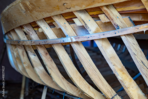 Wooden boat skeletons in the Western Black Sea. bartın province kurucaşile district