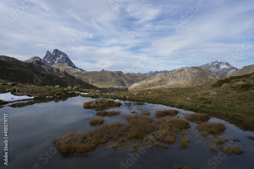 Views of the Midi peak from Huesca, Spain