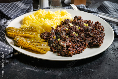 Tasty Silesian black pudding. photo