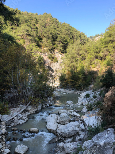 mountain river in autumn kapikaya canyon adana photo