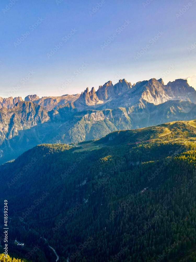 mountains in the morning