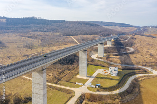 Hungary - Aerial view of Koroshegy Viaduct in Balaton