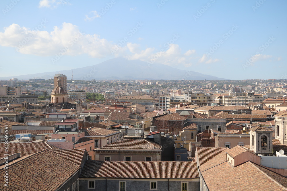 Holiday in Catania in Sicily on the Mediterranean Sea, Italy