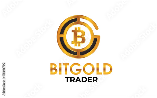 Illustration vector graphic of bitcoin currency icon Logo Design template
