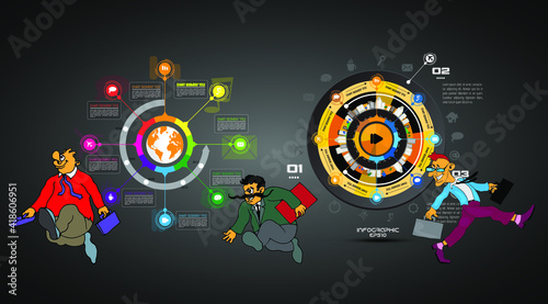 Business concept for internet banners, social media banners, headers of websites, vector illustration 
