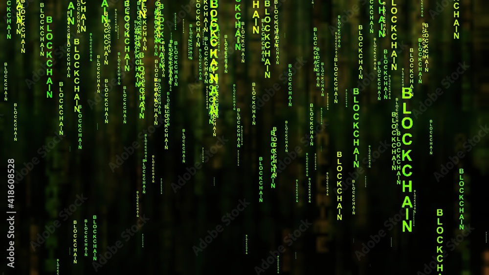 Blockchain on the web concept Blockchain on the web concept
