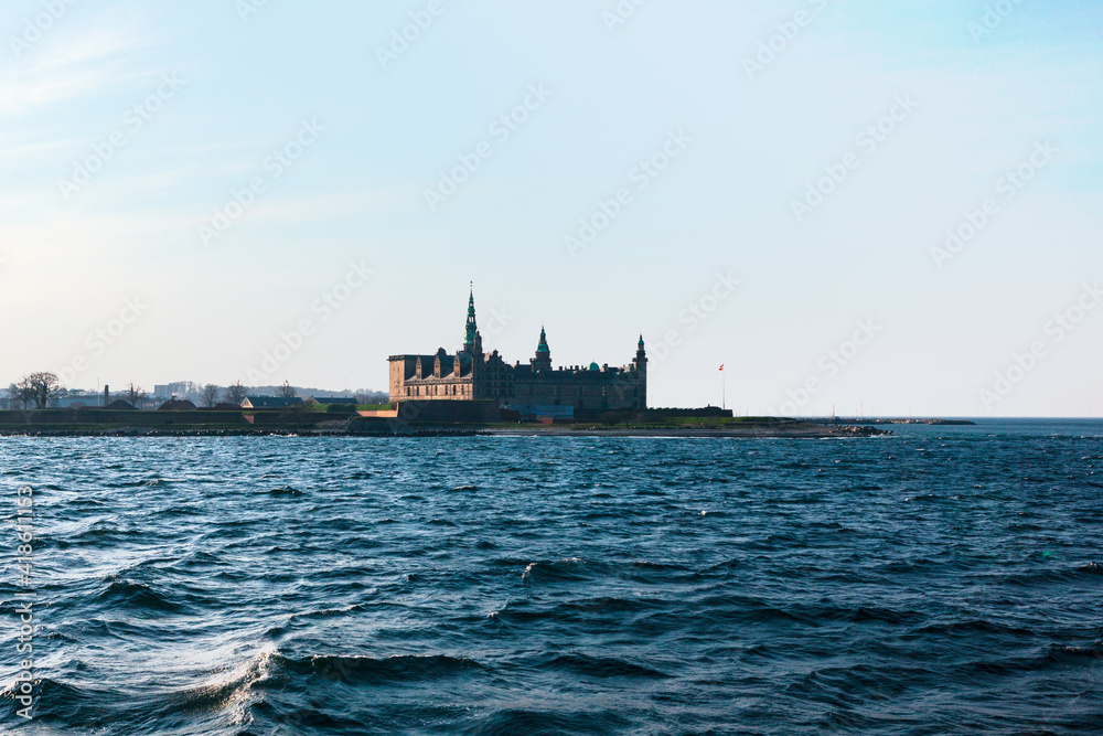 Kronborg castle in Helsingor Denmark , view from the sea